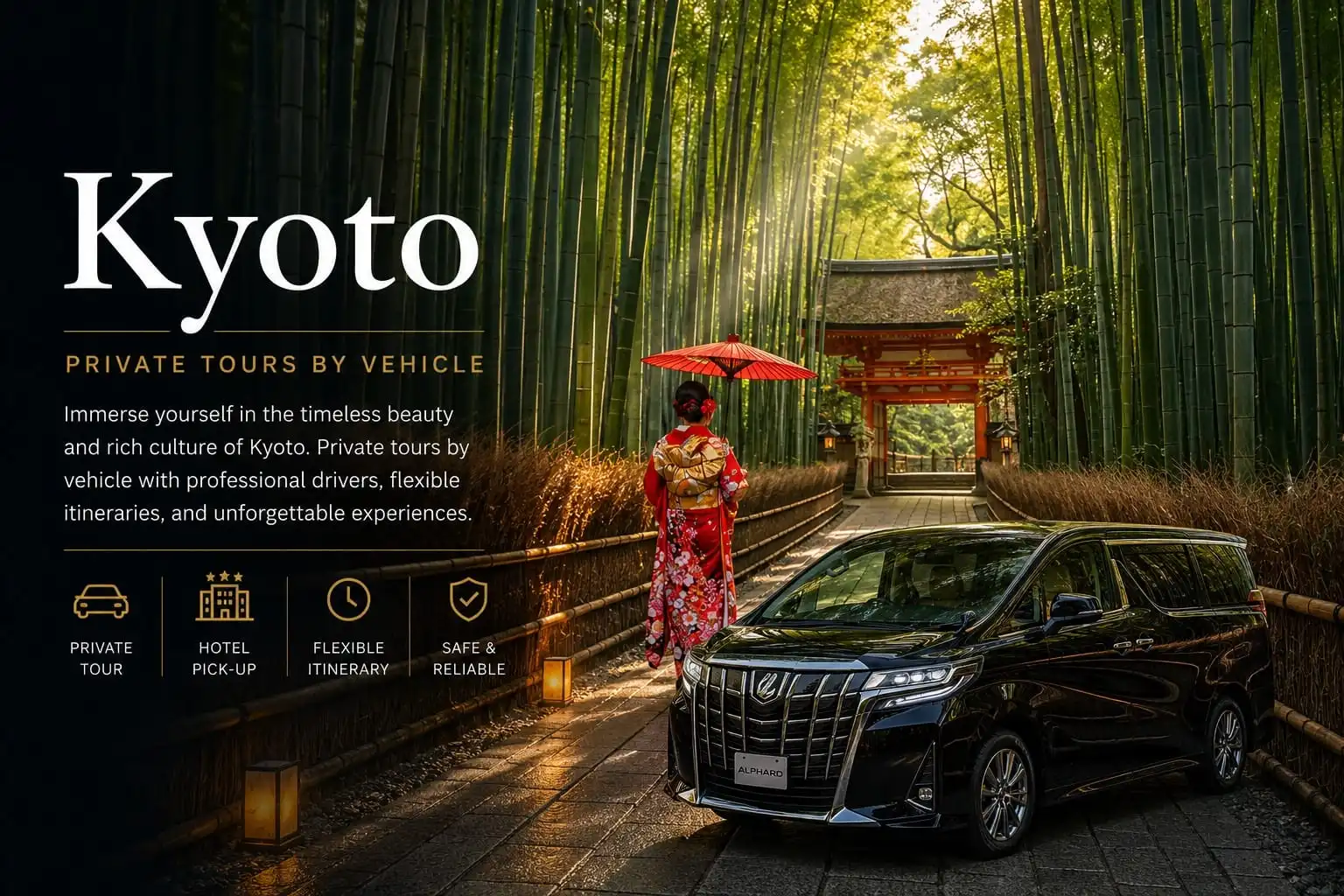 Kyoto Tour-Per Group (Hotel Pick up) Customizable