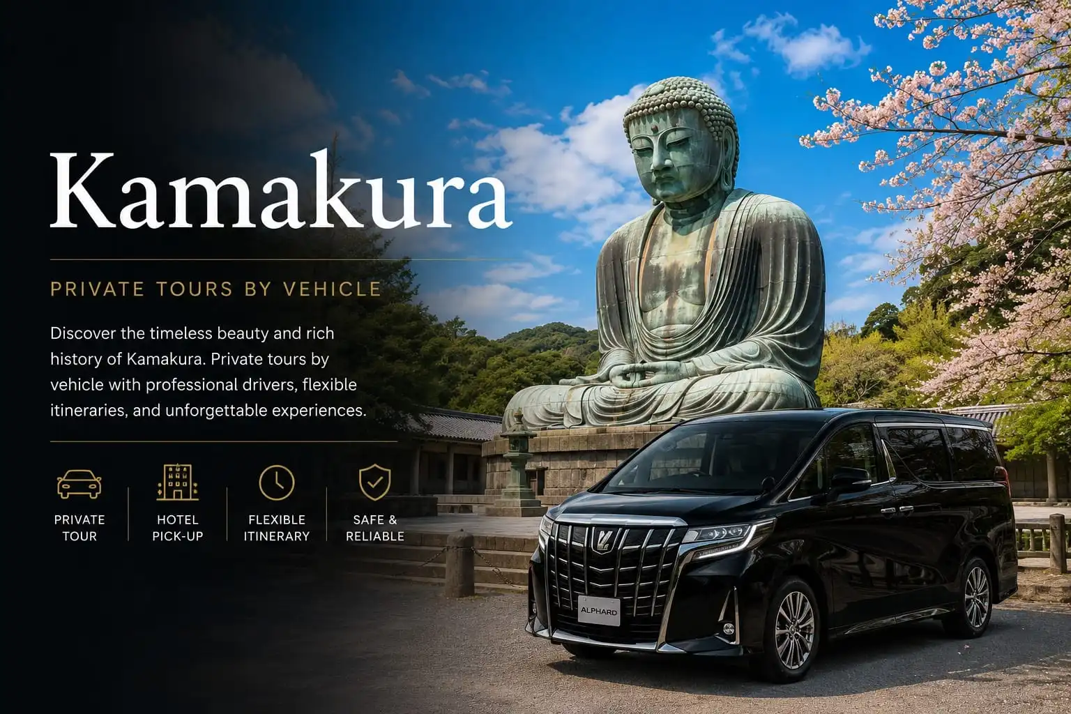 Kamakura Tour-Per Group (Hotel Pick up) Customizable